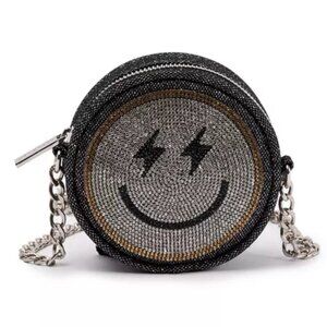 Skinny Dip Micro Chain Bag SMILEY Diamond Encrusted Crossbody NWT